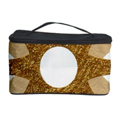 Star Golden Glittering Yellow Rays Cosmetic Storage Case