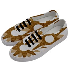 Star Golden Glittering Yellow Rays Men s Classic Low Top Sneakers