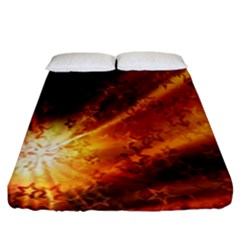 Star Sky Graphic Night Background Fitted Sheet (king Size)