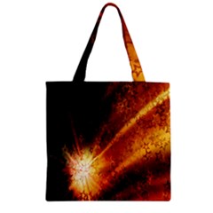 Star Sky Graphic Night Background Zipper Grocery Tote Bag