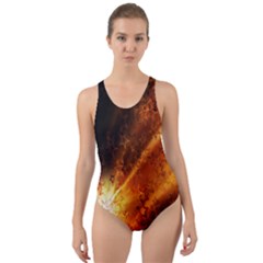 Star Sky Graphic Night Background Cut-out Back One Piece Swimsuit
