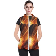 Star Sky Graphic Night Background Women s Puffer Vest by Sapixe