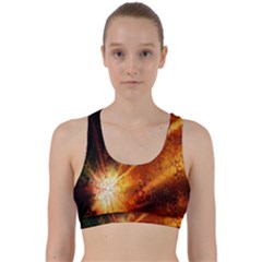 Star Sky Graphic Night Background Back Weave Sports Bra