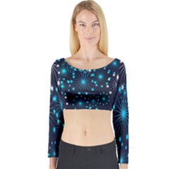 Wallpaper Background Abstract Long Sleeve Crop Top