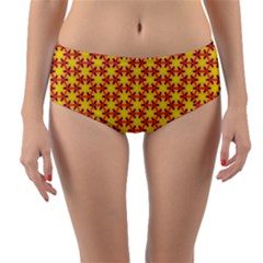 Texture Background Pattern Reversible Mid-waist Bikini Bottoms