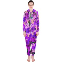 Watercolour Paint Dripping Ink Hooded Jumpsuit (ladies) 
