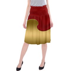 Background Banner Festive Wave Midi Beach Skirt by Sapixe