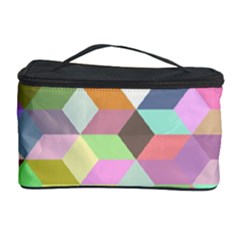 Mosaic Background Cube Pattern Cosmetic Storage Case by Sapixe