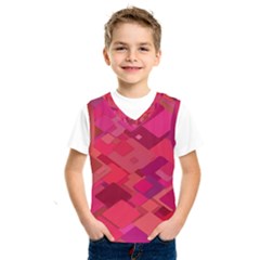 Red Background Pattern Square Kids  Sportswear by Sapixe