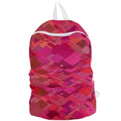 Red Background Pattern Square Foldable Lightweight Backpack