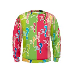 Question Mark Problems Clouds Kids  Sweatshirt by Sapixe