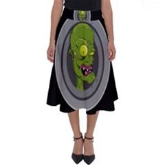 Zombie Pictured Illustration Perfect Length Midi Skirt