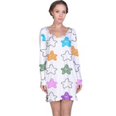 Stars Set Up Element Disjunct Image Long Sleeve Nightdress