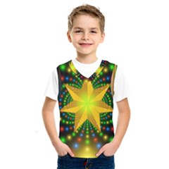 Christmas Star Fractal Symmetry Kids  Sportswear by Sapixe