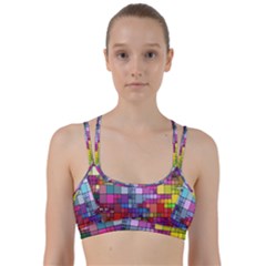 Color Abstract Visualization Line Them Up Sports Bra