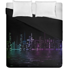 City Night Skyscrapers Duvet Cover Double Side (california King Size)