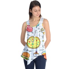 Colorful Doodle Soda Cartoon Set Sleeveless Tunic by Sapixe