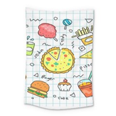 Colorful Doodle Soda Cartoon Set Small Tapestry by Sapixe