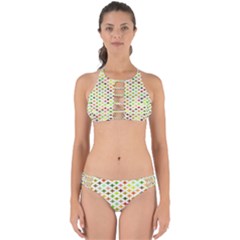 Background Multicolored Star Perfectly Cut Out Bikini Set