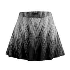 Feather Graphic Design Background Mini Flare Skirt