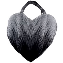Feather Graphic Design Background Giant Heart Shaped Tote by Sapixe