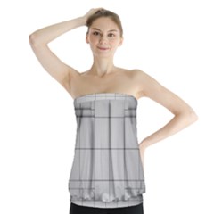 Abstract Architecture Contemporary Strapless Top