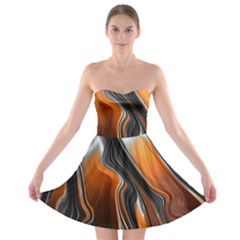 Fractal Structure Mathematics Strapless Bra Top Dress