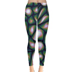 Fuzzy Abstract Art Urban Fragments Leggings  by Sapixe