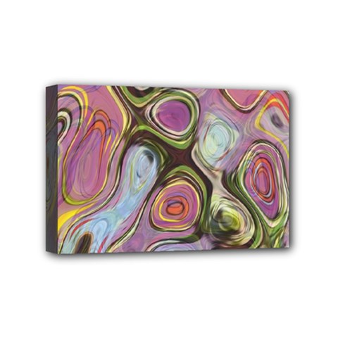 Retro Background Colorful Hippie Mini Canvas 6  x 4 