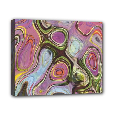 Retro Background Colorful Hippie Canvas 10  x 8 