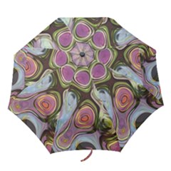 Retro Background Colorful Hippie Folding Umbrellas