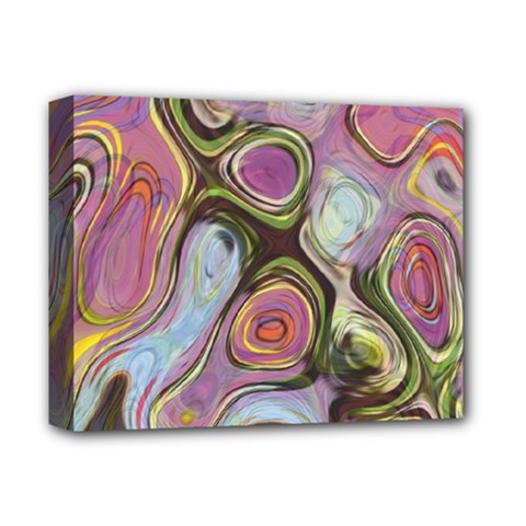 Retro Background Colorful Hippie Deluxe Canvas 14  x 11 