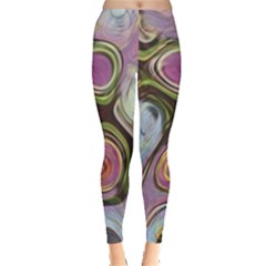 Retro Background Colorful Hippie Leggings 