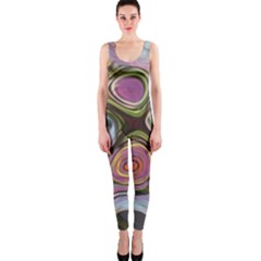 Retro Background Colorful Hippie One Piece Catsuit