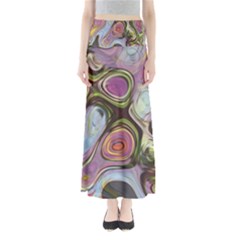 Retro Background Colorful Hippie Full Length Maxi Skirt