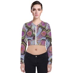 Retro Background Colorful Hippie Bomber Jacket