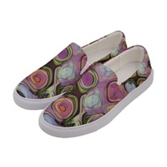 Retro Background Colorful Hippie Women s Canvas Slip Ons by Sapixe