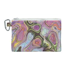 Retro Background Colorful Hippie Canvas Cosmetic Bag (Medium)