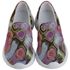 Retro Background Colorful Hippie Kid s Lightweight Slip Ons