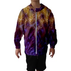 Fractal Rendering Background Hooded Wind Breaker (kids) by Sapixe