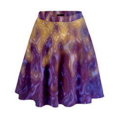 Fractal Rendering Background High Waist Skirt by Sapixe