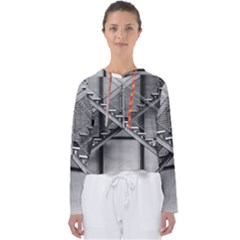 Architecture Stairs Steel Abstract Women s Slouchy Sweat