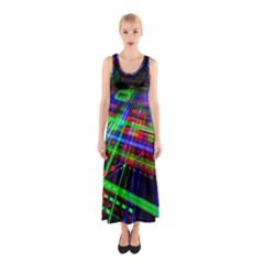 Electronics Board Computer Trace Sleeveless Maxi Dress