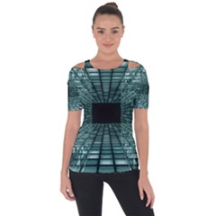 Abstract Perspective Background Short Sleeve Top