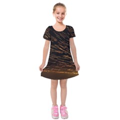 Metalworking Iron Radio Weld Metal Kids  Short Sleeve Velvet Dress by Sapixe