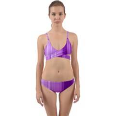 Background Texture Pattern Purple Wrap Around Bikini Set by Sapixe