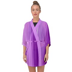 Background Texture Pattern Purple Half Sleeve Chiffon Kimono by Sapixe