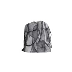 Abstract Black And White Background Drawstring Pouches (xs) 