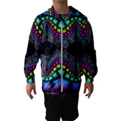 Fractal Art Artwork Digital Art Hooded Wind Breaker (kids)