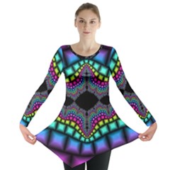 Fractal Art Artwork Digital Art Long Sleeve Tunic 